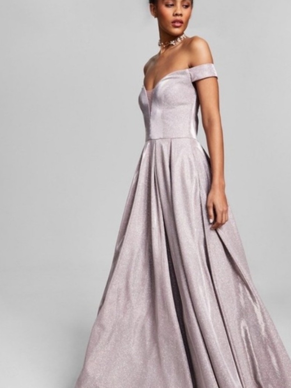 B. Darlin Glitter Off The Shoulder Dress Size 1/2